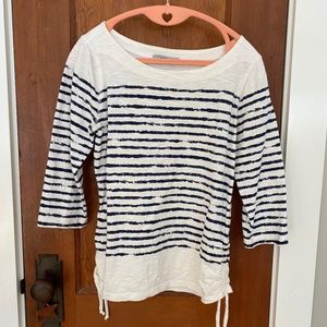 Dalia Striped Boatneck Top